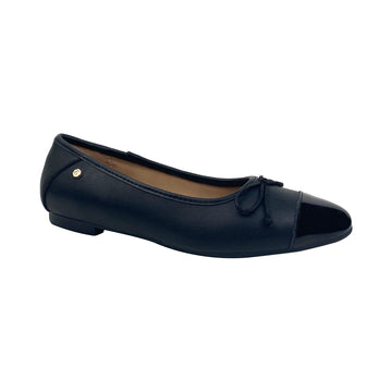 Black Leather Ballet Slipper