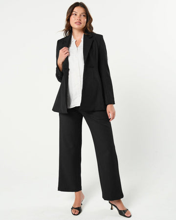 Nathalie Wide Leg Black Maternity Trouser (Regular & Petite)
