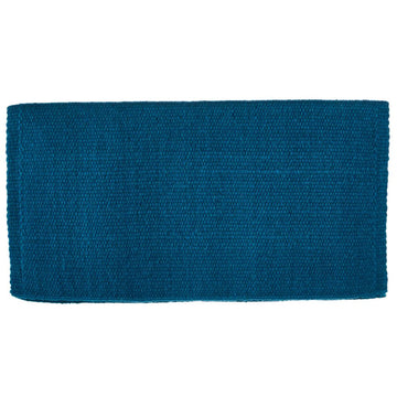 1314-100 San Juan Solid Ocean Blue 36x34 New Zealand Wool Saddle Blanket