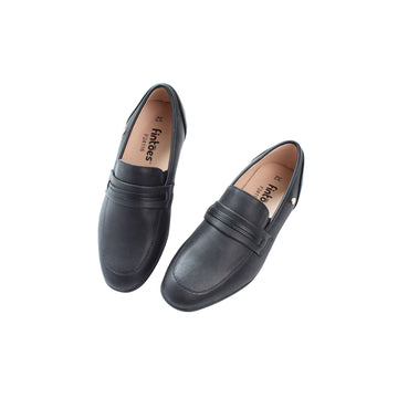 Black Leather Loafers