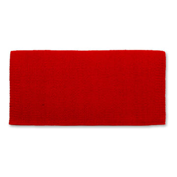 1314-28 San Juan Solid Red 36x34 New Zealand Wool Saddle Blanket