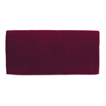1314-22 San Juan Solid Burgundy 36x34 New Zealand Wool Saddle Blanket BURGUNDY