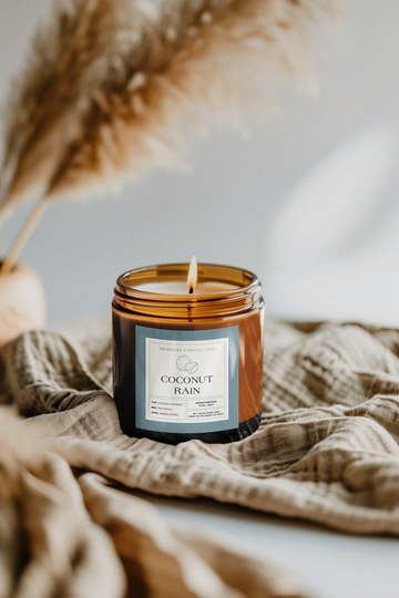 Coconut Rain Beeswax Candle (10oz)