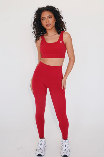 I am Beautifully Radiant Quick Dry Red Activewear Legging