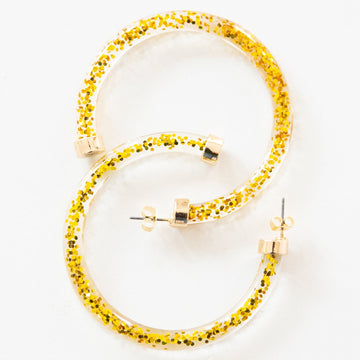 Hoops - Gold Glitter