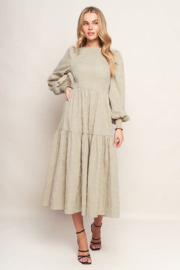 NEBULA NIGHTS WOVEN MIDI DRESS