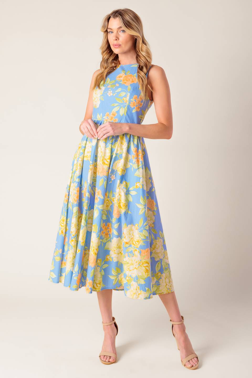 DREAMSCAPE POWDER BLUE MIDI DRESS
