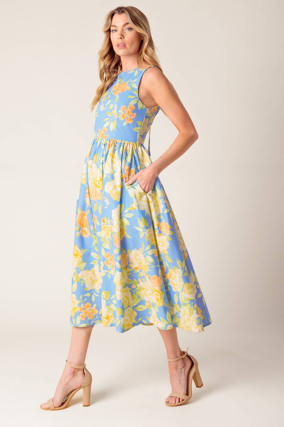 DREAMSCAPE POWDER BLUE MIDI DRESS
