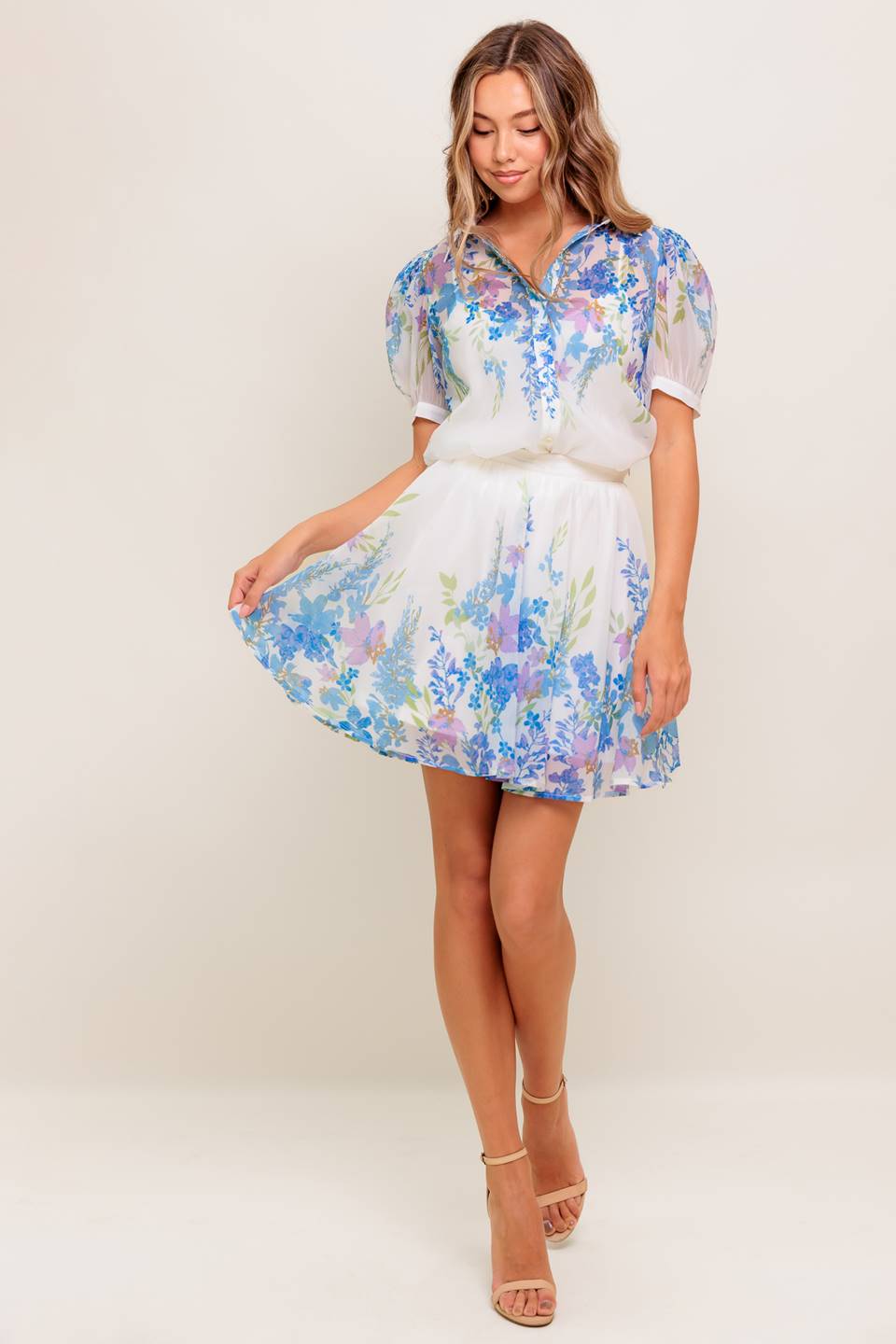 SUNSET SAIL WOVEN MINI FULL SKIRT