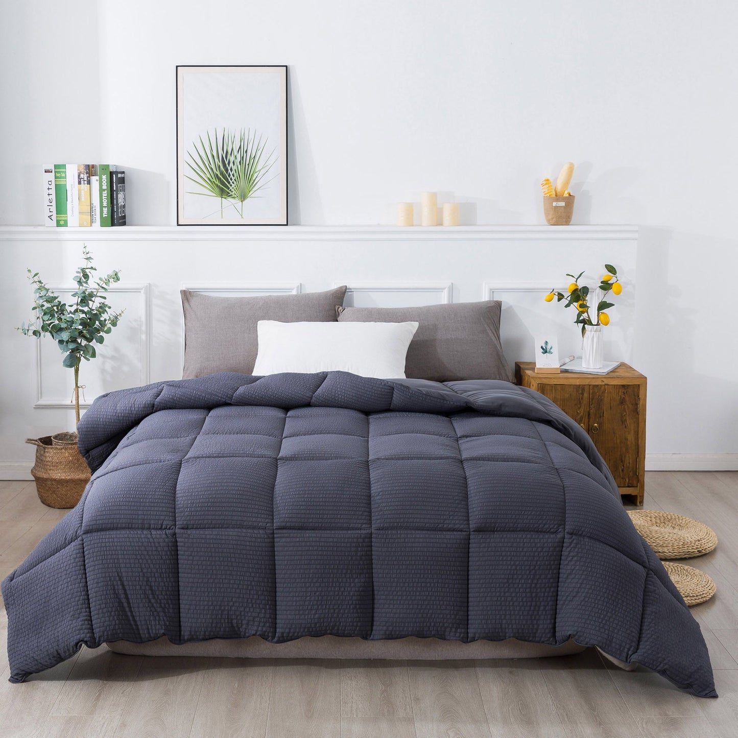 Kasentex Ultra Soft All Season Down Alternative Reversible Comforter, Twin, Queen, King, Room Decor, Graduation Gifts