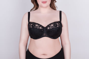 Bra Milavitsa 116180 - Lace Balconette with Cotton Cups