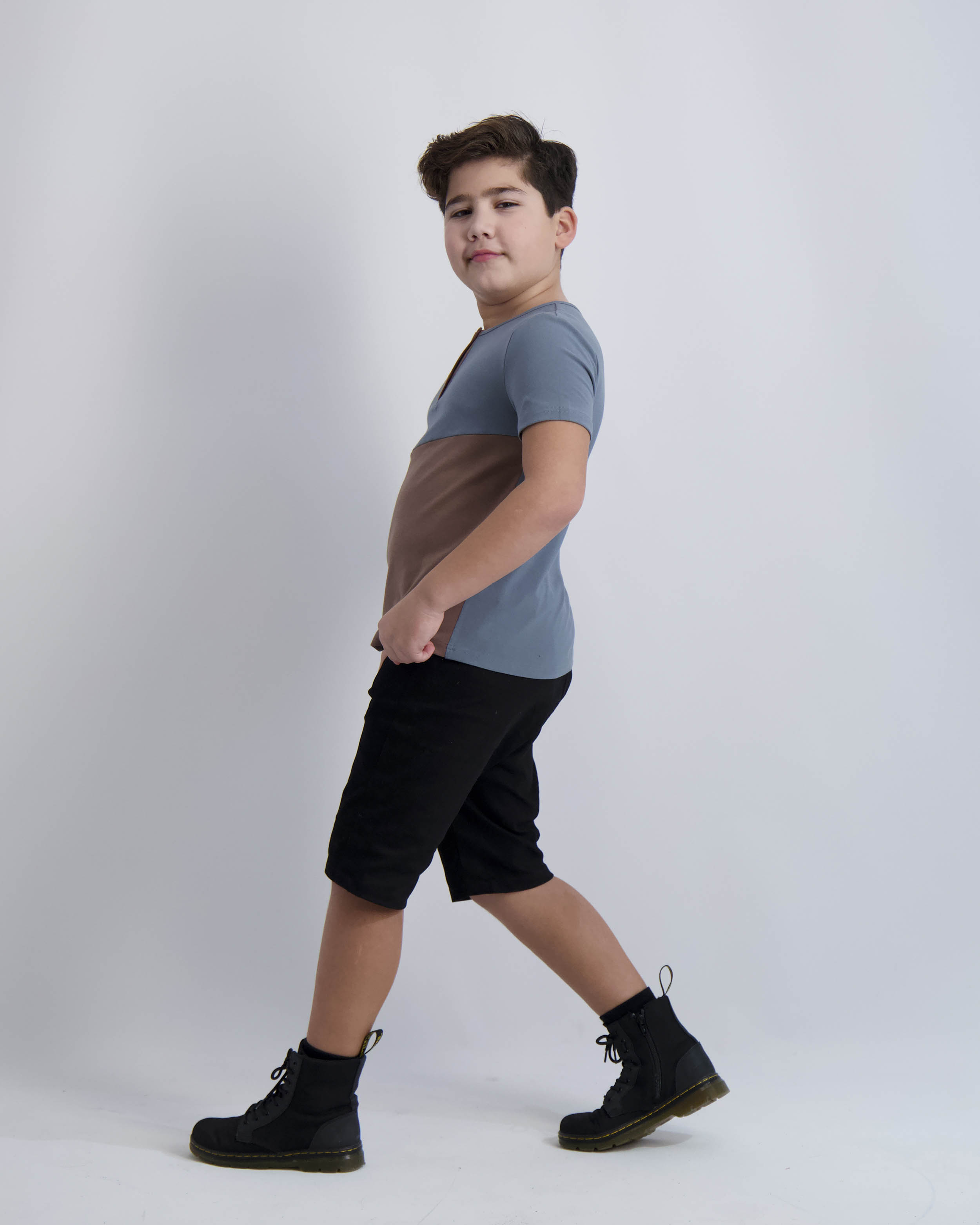 Blueberry and Mocha Contrast Tee