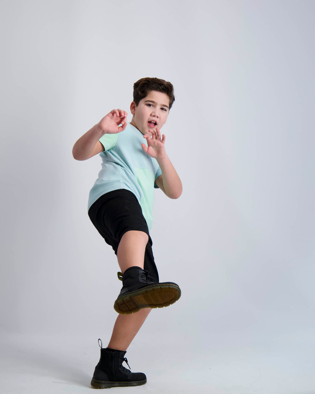 Sky and Seafoam Contrast Tee