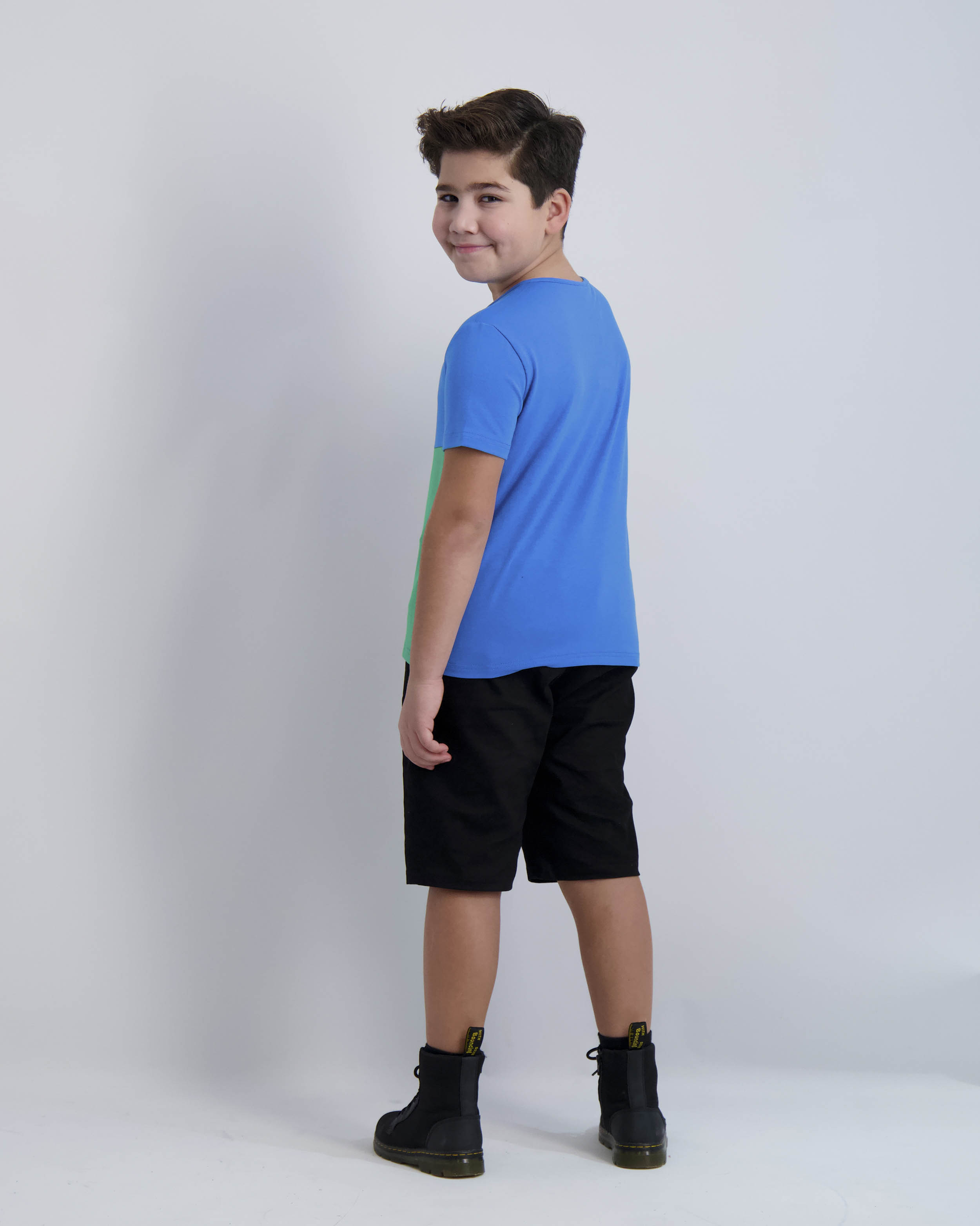 Cobalt and Emerald Contrast Tee