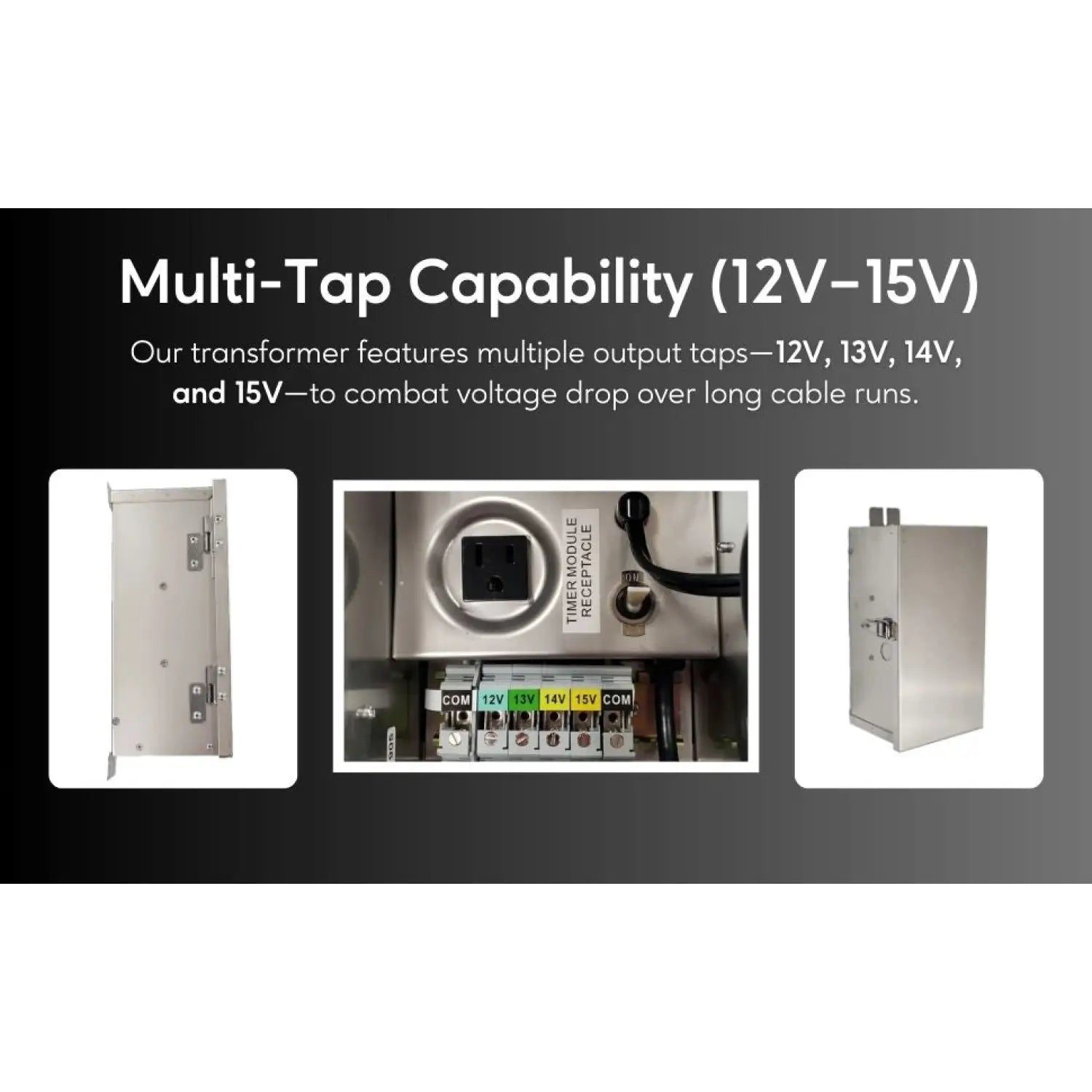 100W Multi-Tap Low Voltage Transformer | 12 - 15V