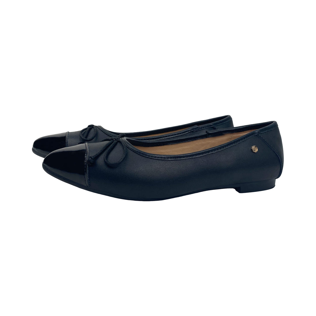 Black Leather Ballet Slipper