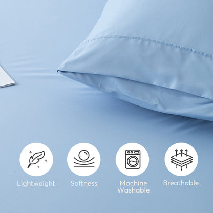 Kasentex All Season Deep Pocket Fitted Sheet Set with Pillowcases, Room Decor, Graduation Gifts