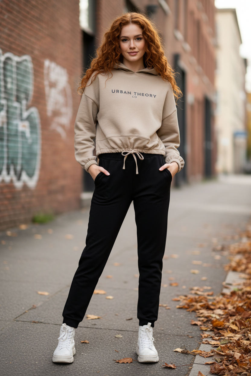 LIMITED EDITION FALL COLORS Motion & Mood Women’s Cropped Oversized Hoodie Cozy Elevated Streetwear