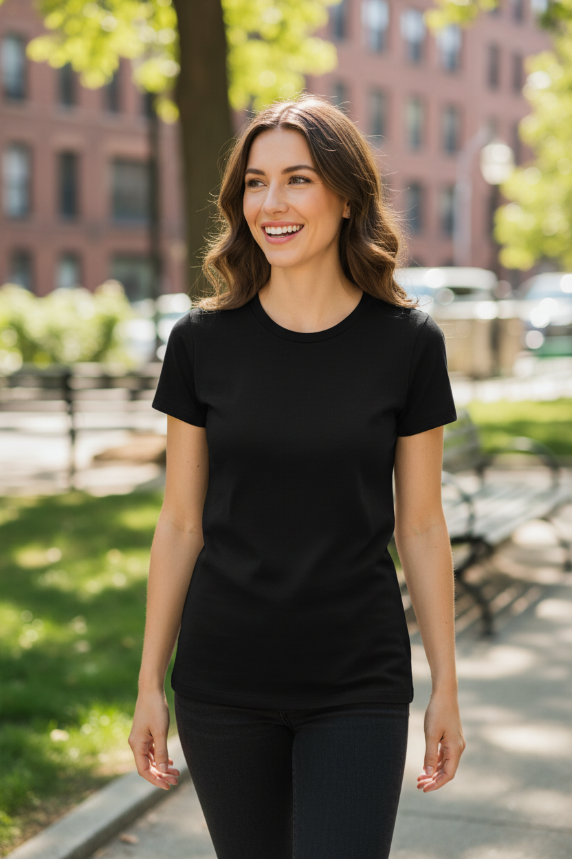 FIRST LAYER ESSENTIAL TEE 100% COTTON