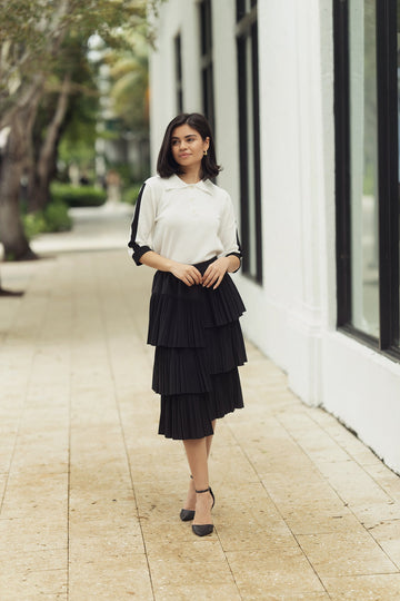 ARIA RUFFLE SKIRT IN BLACK