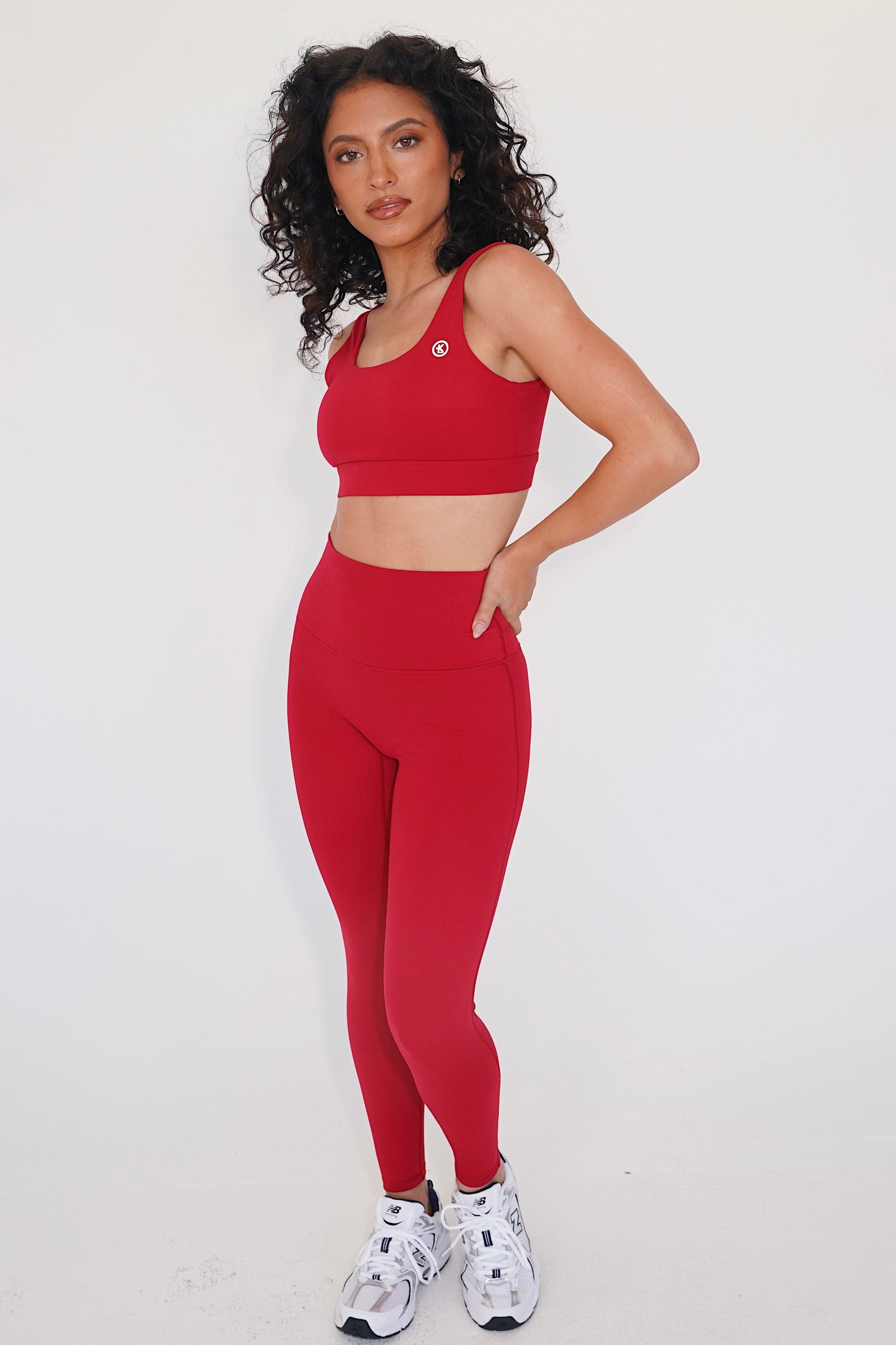 I am Beautifully Radiant Quick Dry Red Activewear Legging