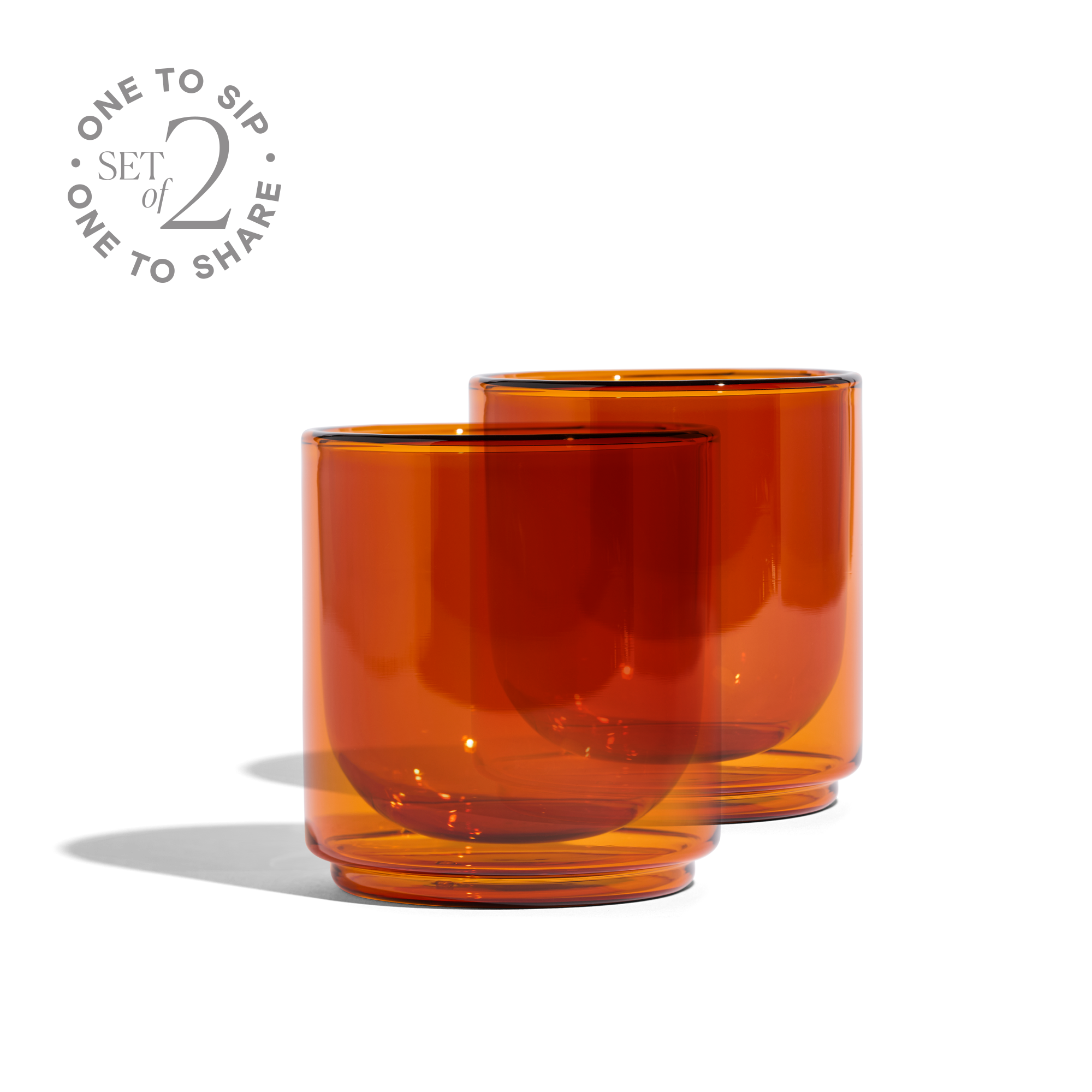 Cove 10oz Glass Tumbler - Set of 2 - Amber