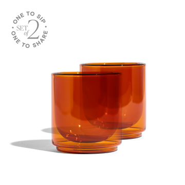 Cove 10oz Glass Tumbler - Set of 2 - Amber
