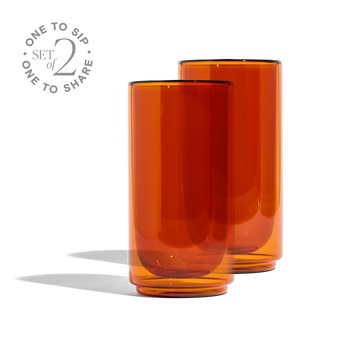 Cove 16oz Glass Pint - Set of 2 - Amber