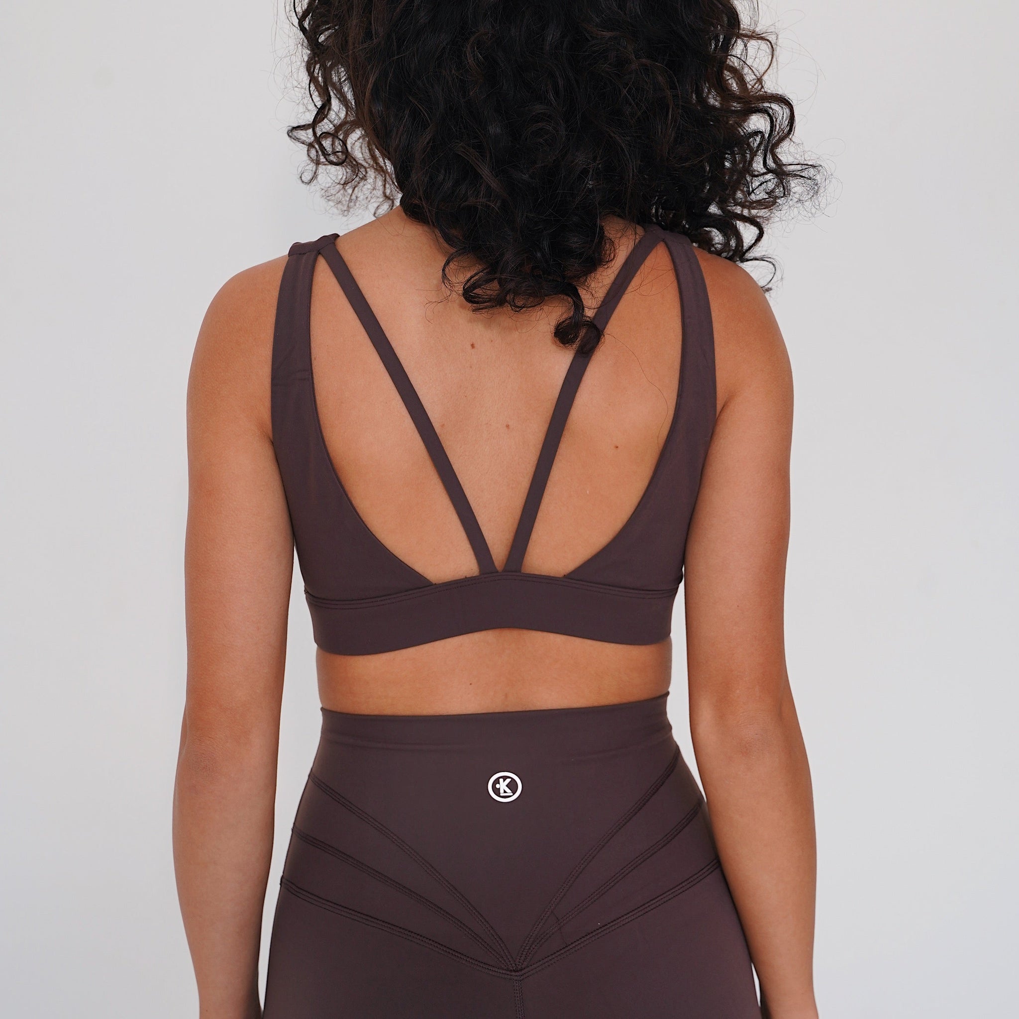 I am Beautifully Radiant Quick Dry Coffee Sports Bra