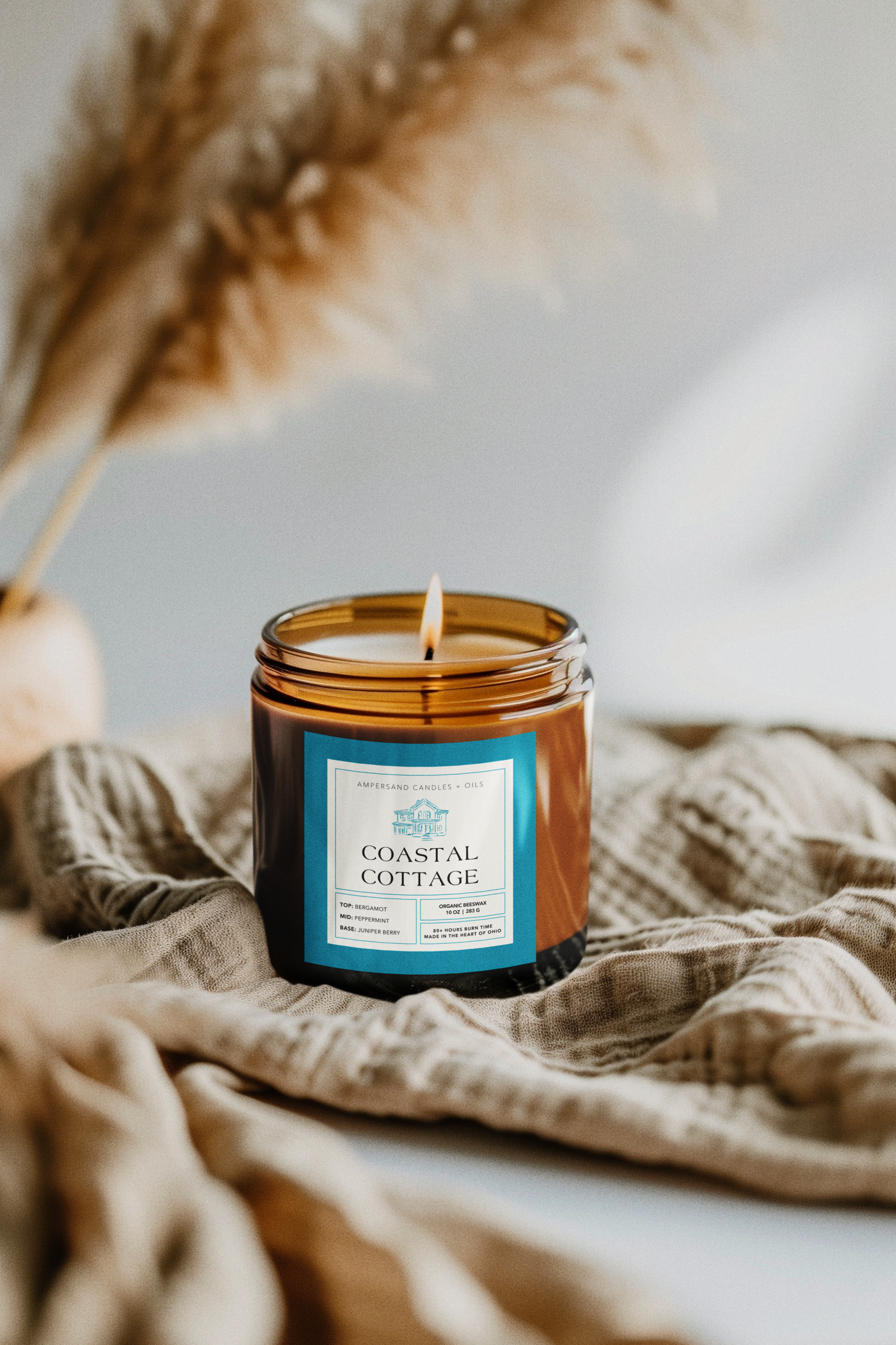 Coastal Cottage Beeswax Candle (10oz)