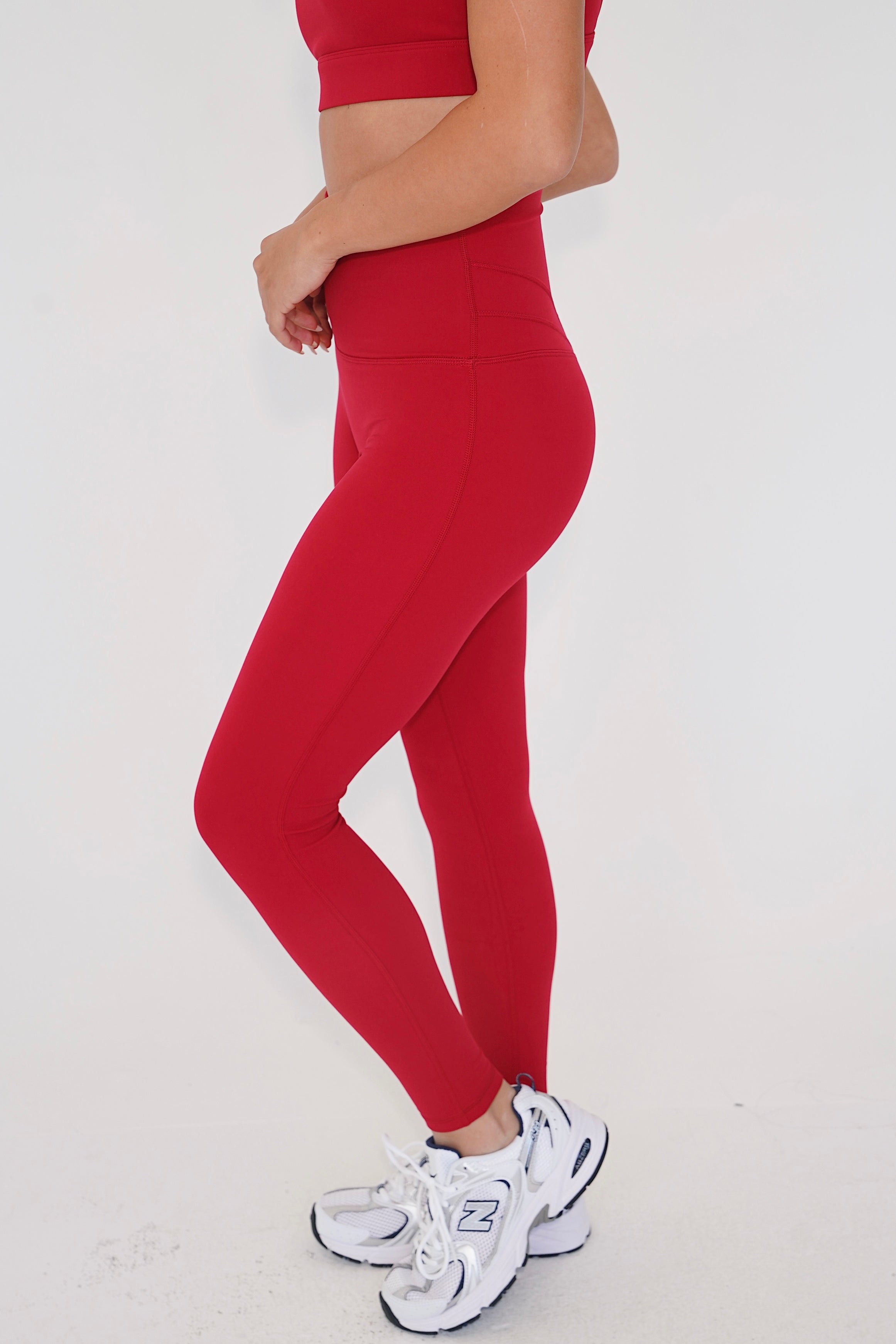 I am Beautifully Radiant Quick Dry Red Activewear Legging