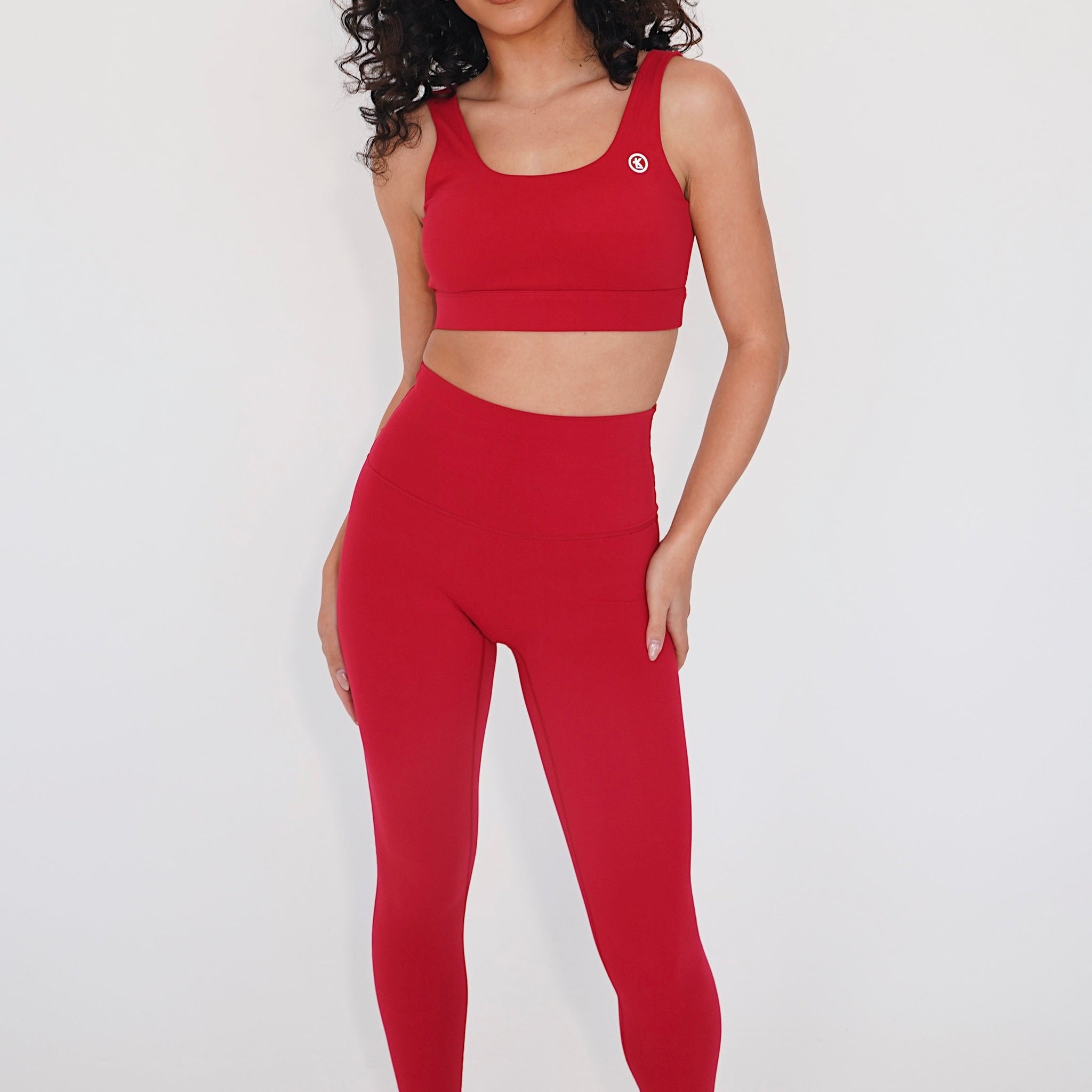 I am Beautifully Radiant Quick Dry Red Activewear Legging