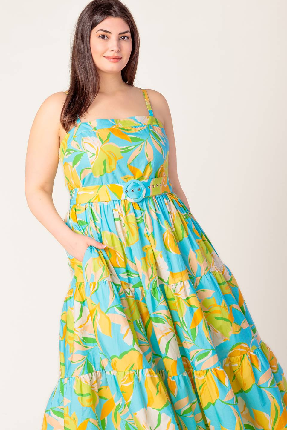 PERFECTION BOUND WOVEN MIDI DRESS