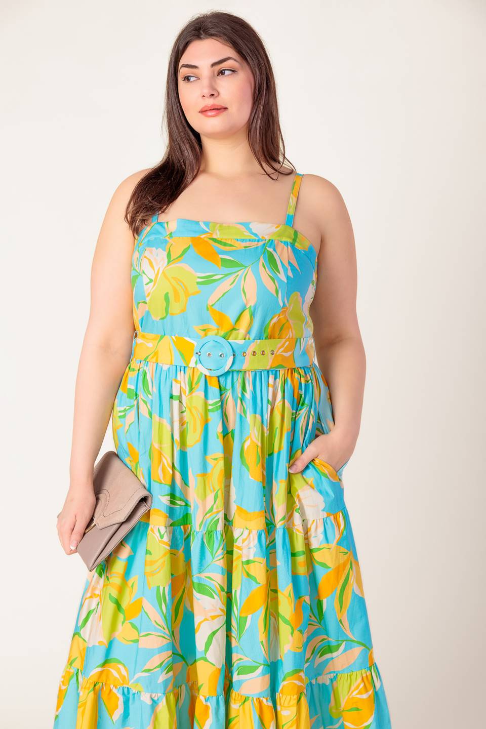 PERFECTION BOUND WOVEN MIDI DRESS