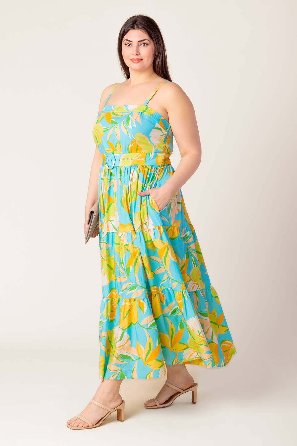 PERFECTION BOUND WOVEN MIDI DRESS