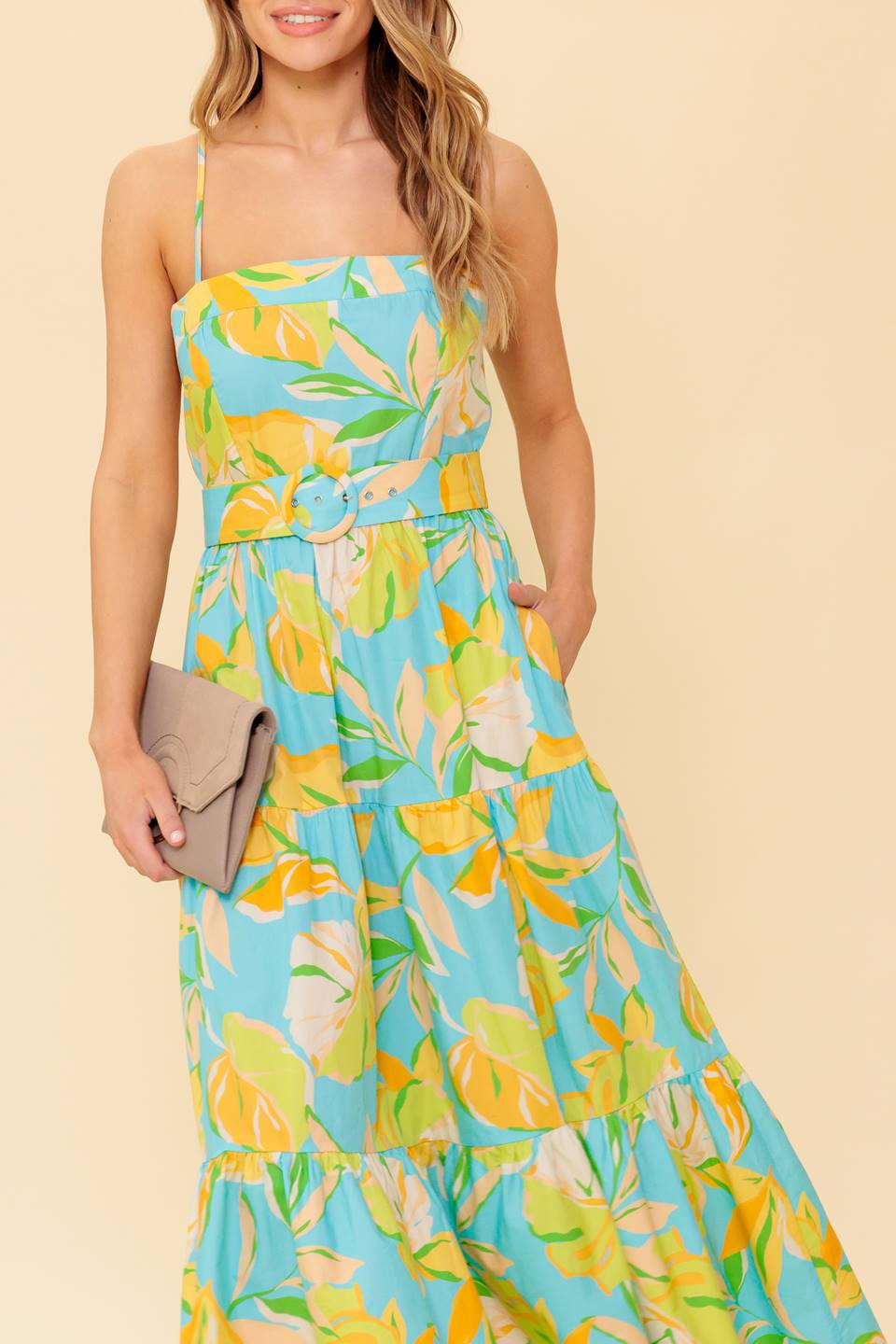 PERFECTION BOUND WOVEN MIDI DRESS