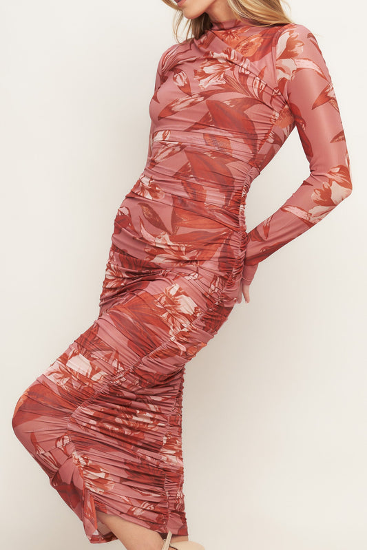 INSTAGRAM WORTHY POWER MESH MIDI DRESS