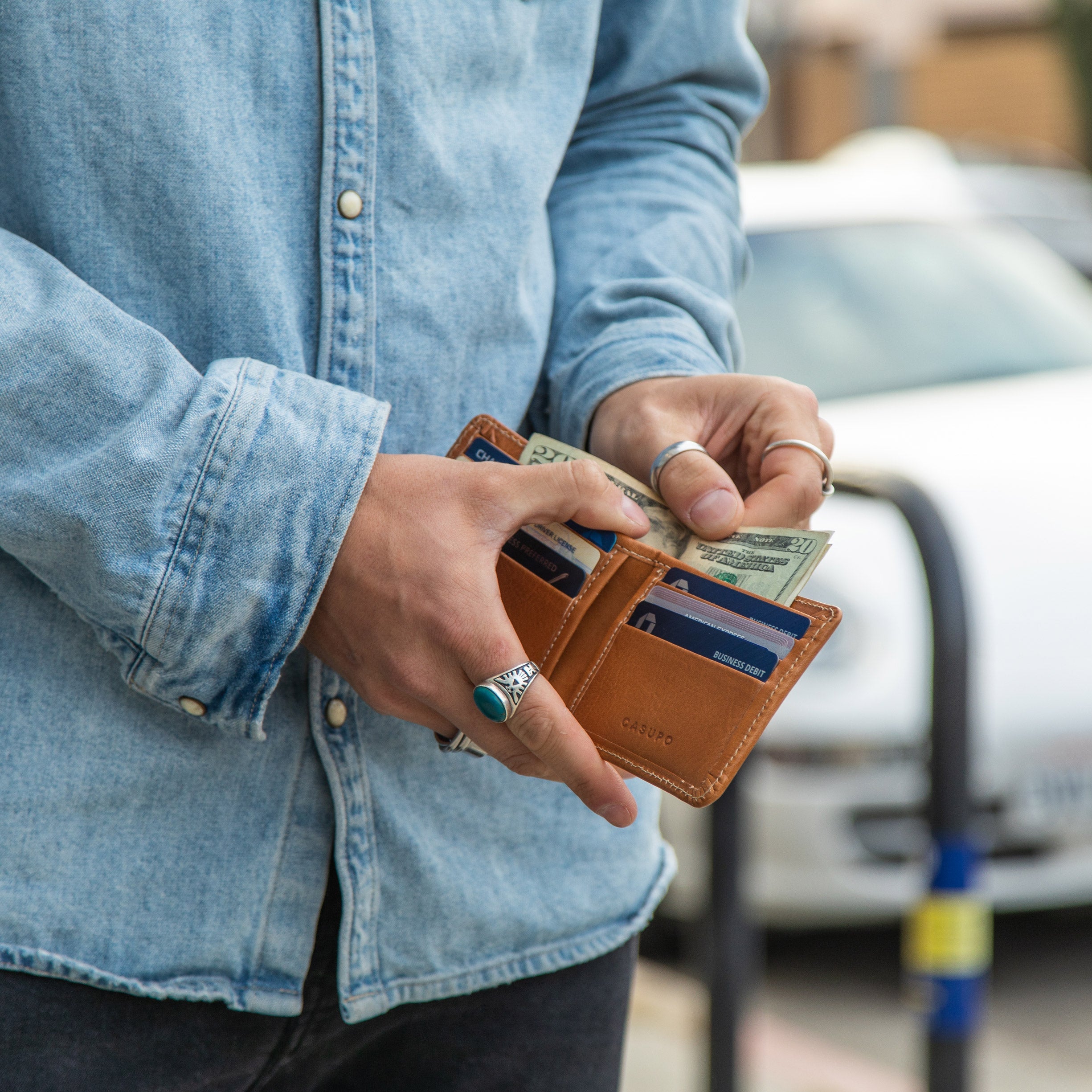 Large Billfold Wallet - Natural