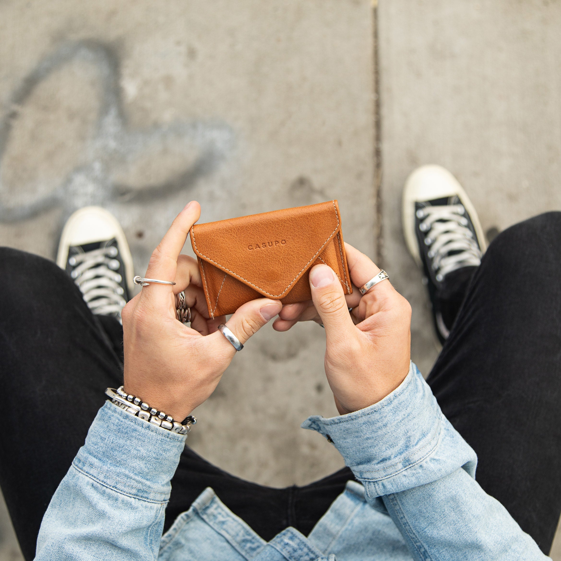 Mini Envelope Wallet - Natural