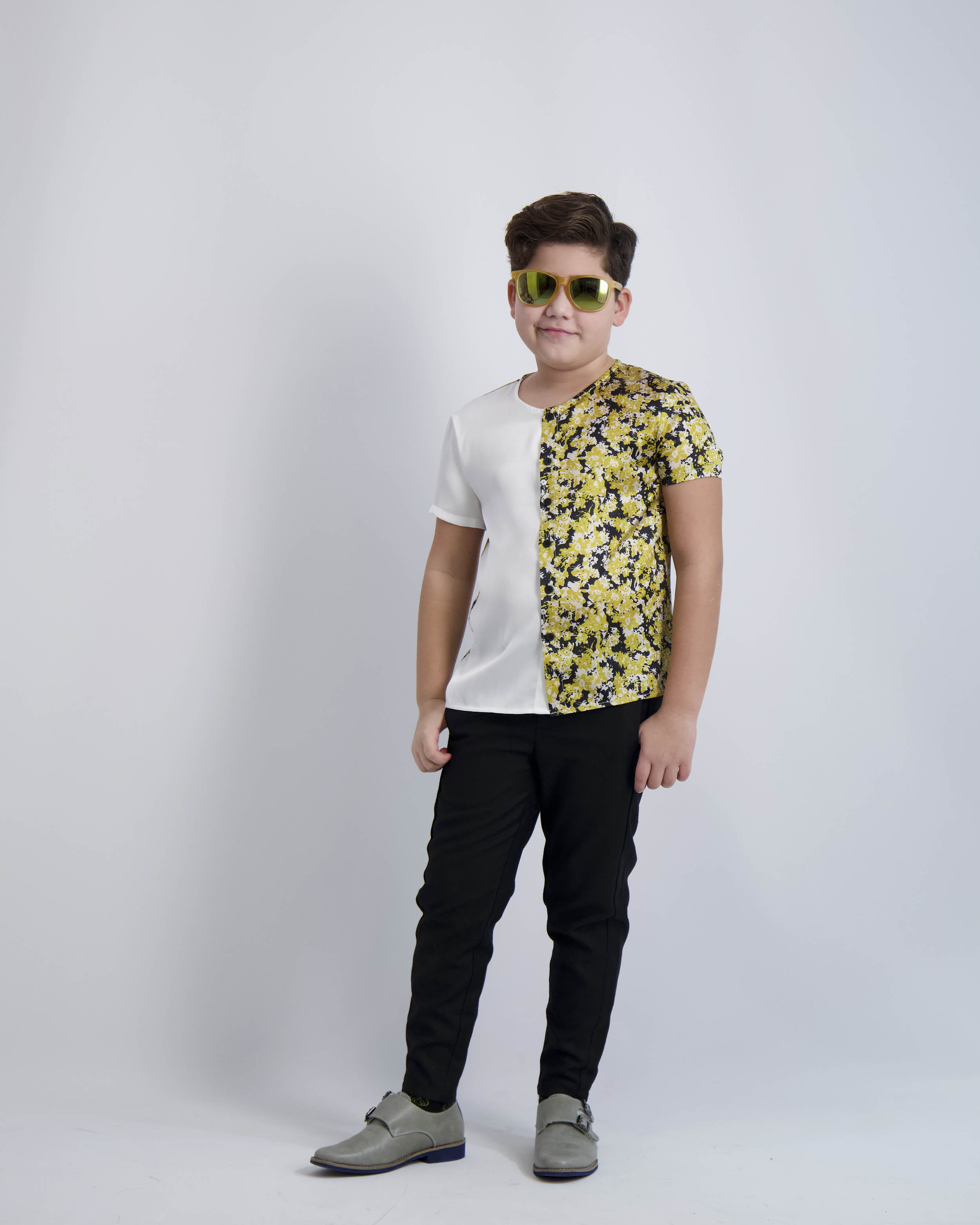 Floral Half Print Shirt