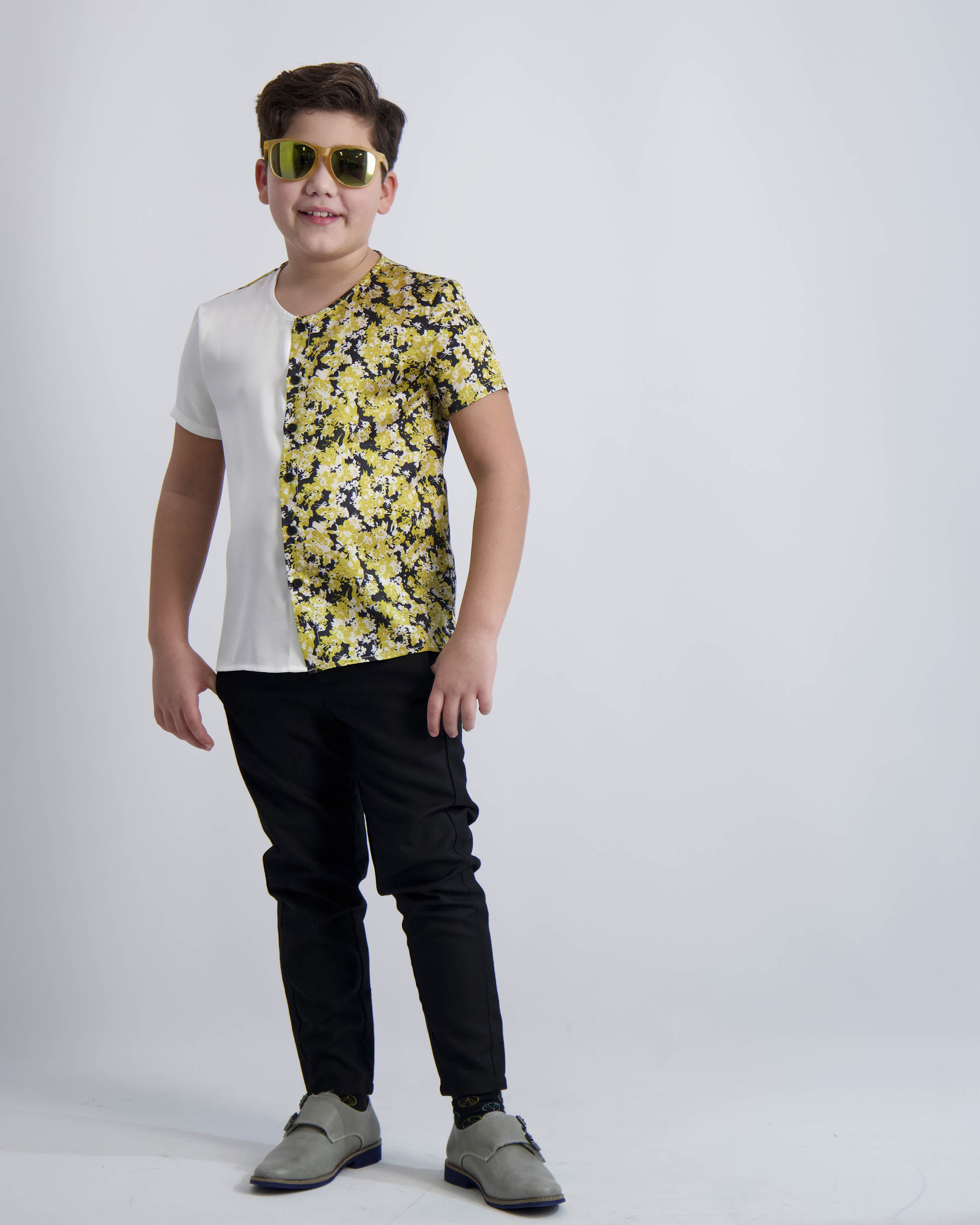 Floral Half Print Shirt