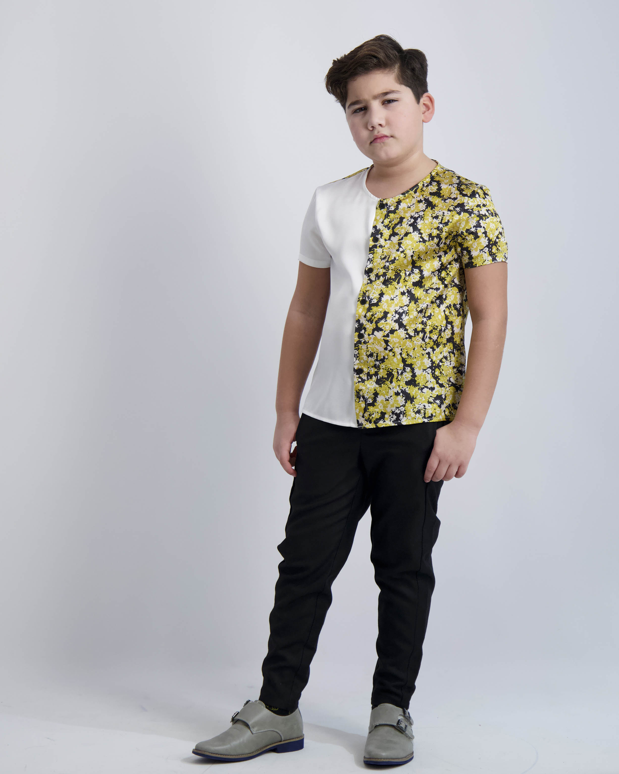 Floral Half Print Shirt