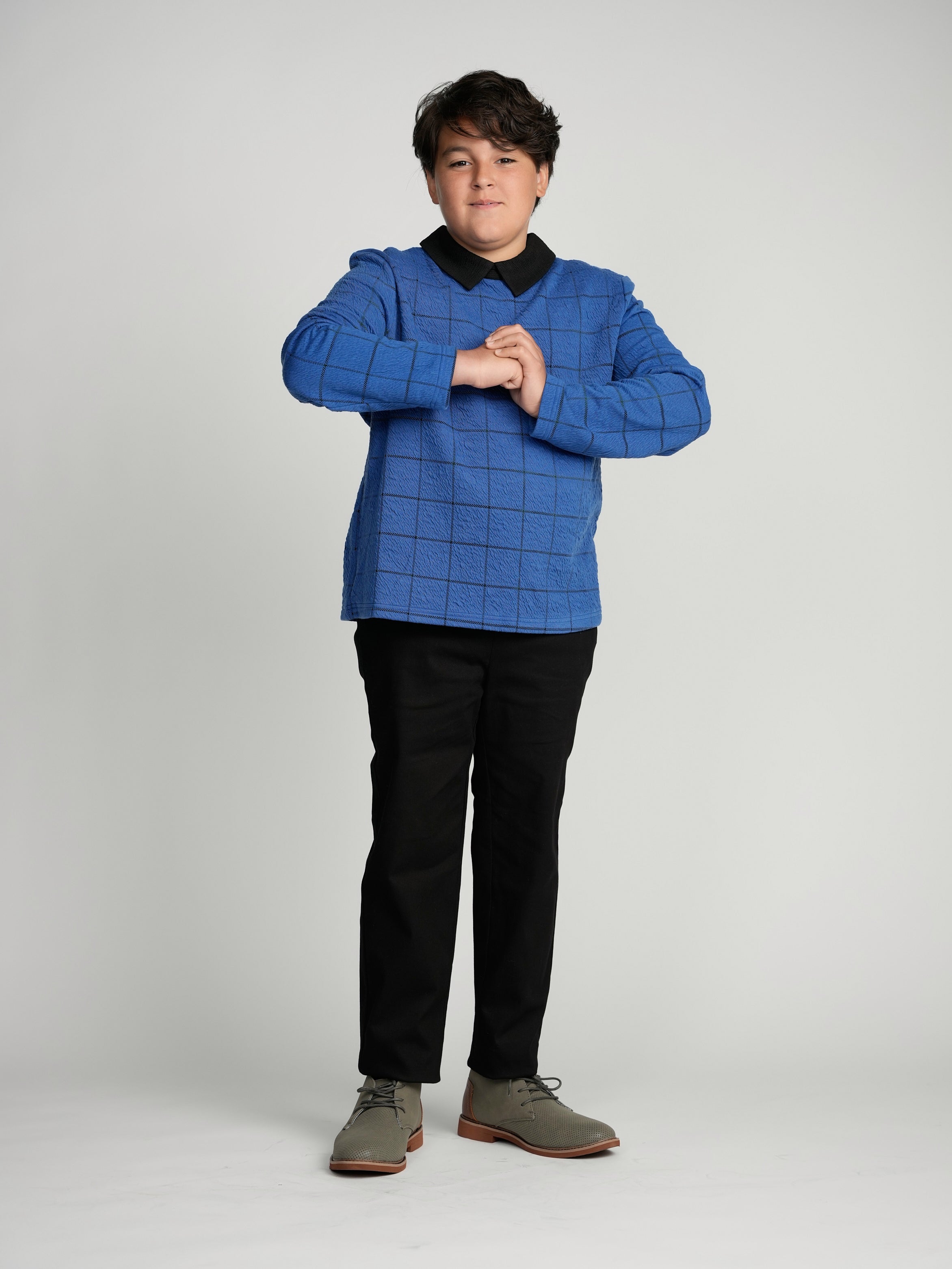 Windowpane Top (Long Sleeve)