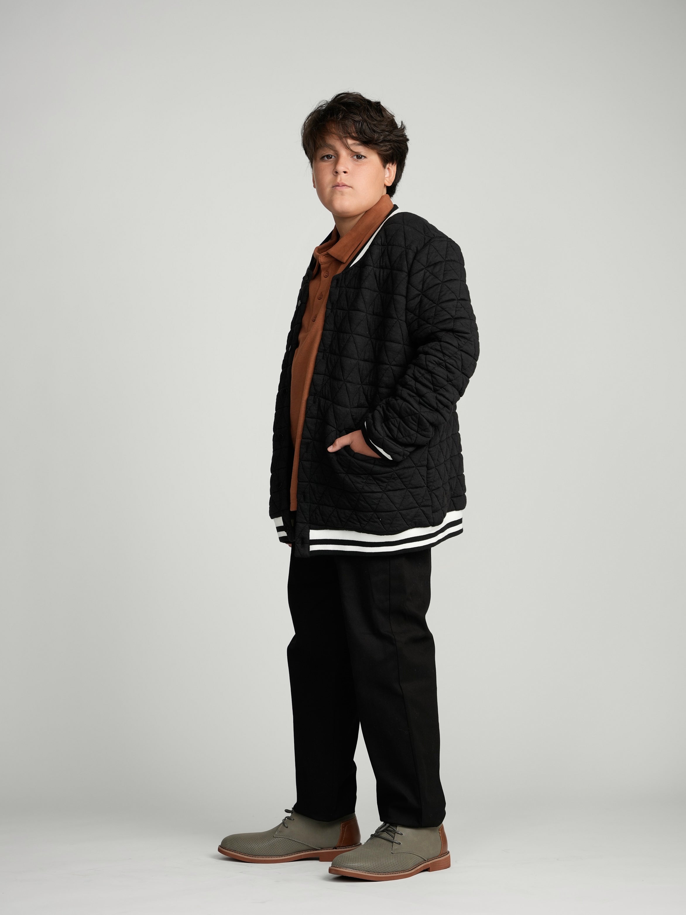 Black Varsity Bomber