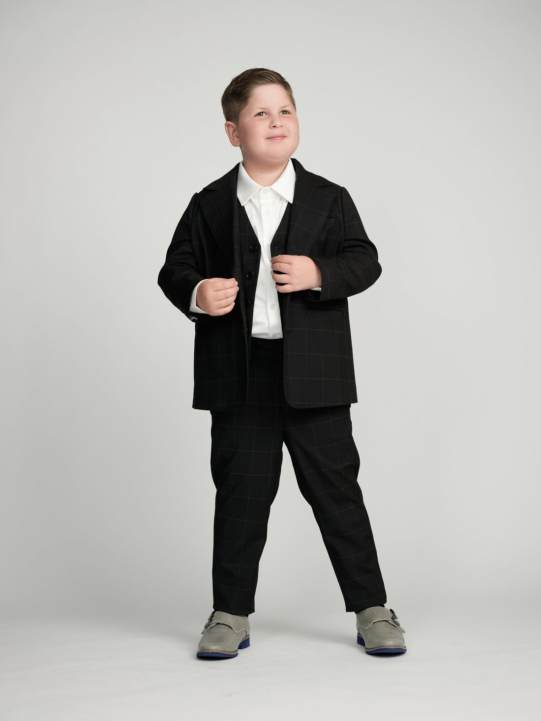 Black Windowpane Dress Blazer