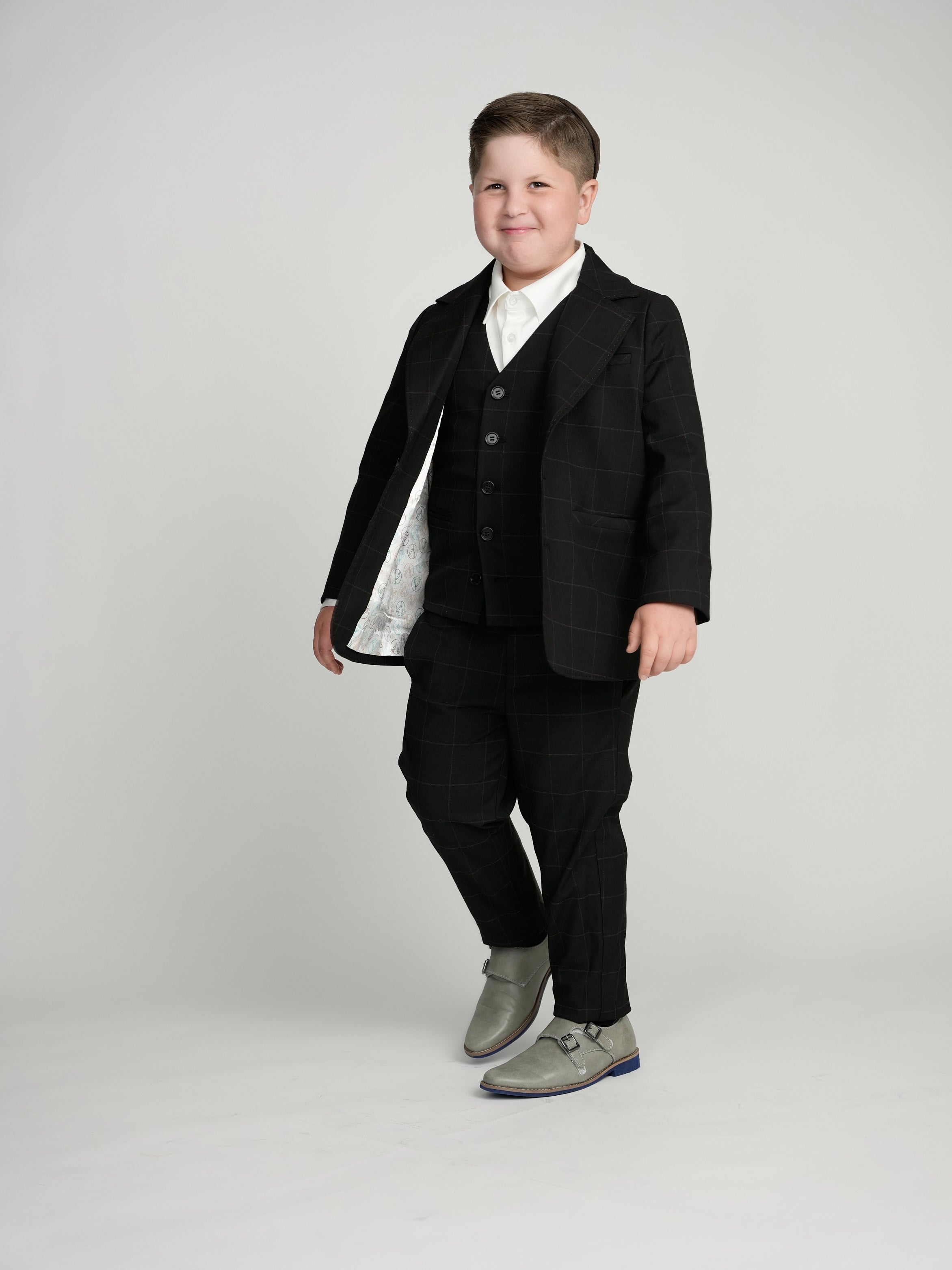 Black Windowpane Dress Blazer