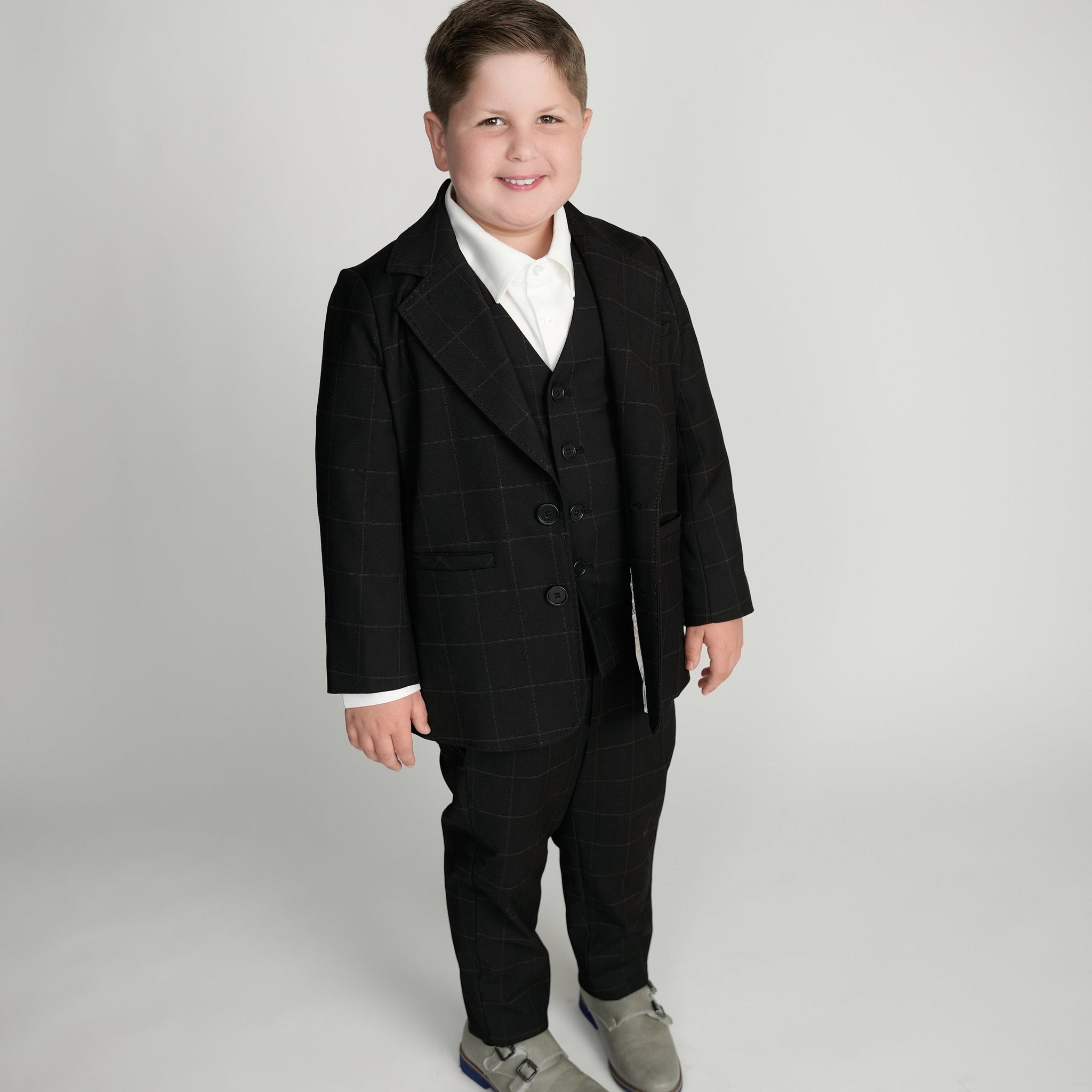 Black Windowpane Dress Blazer