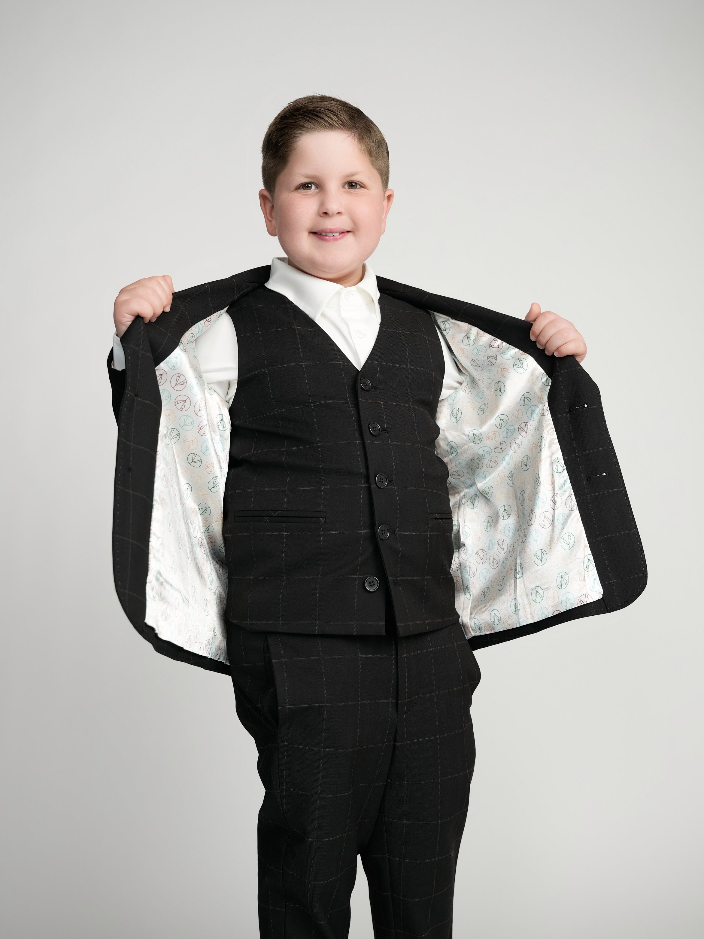 Black Windowpane Dress Blazer