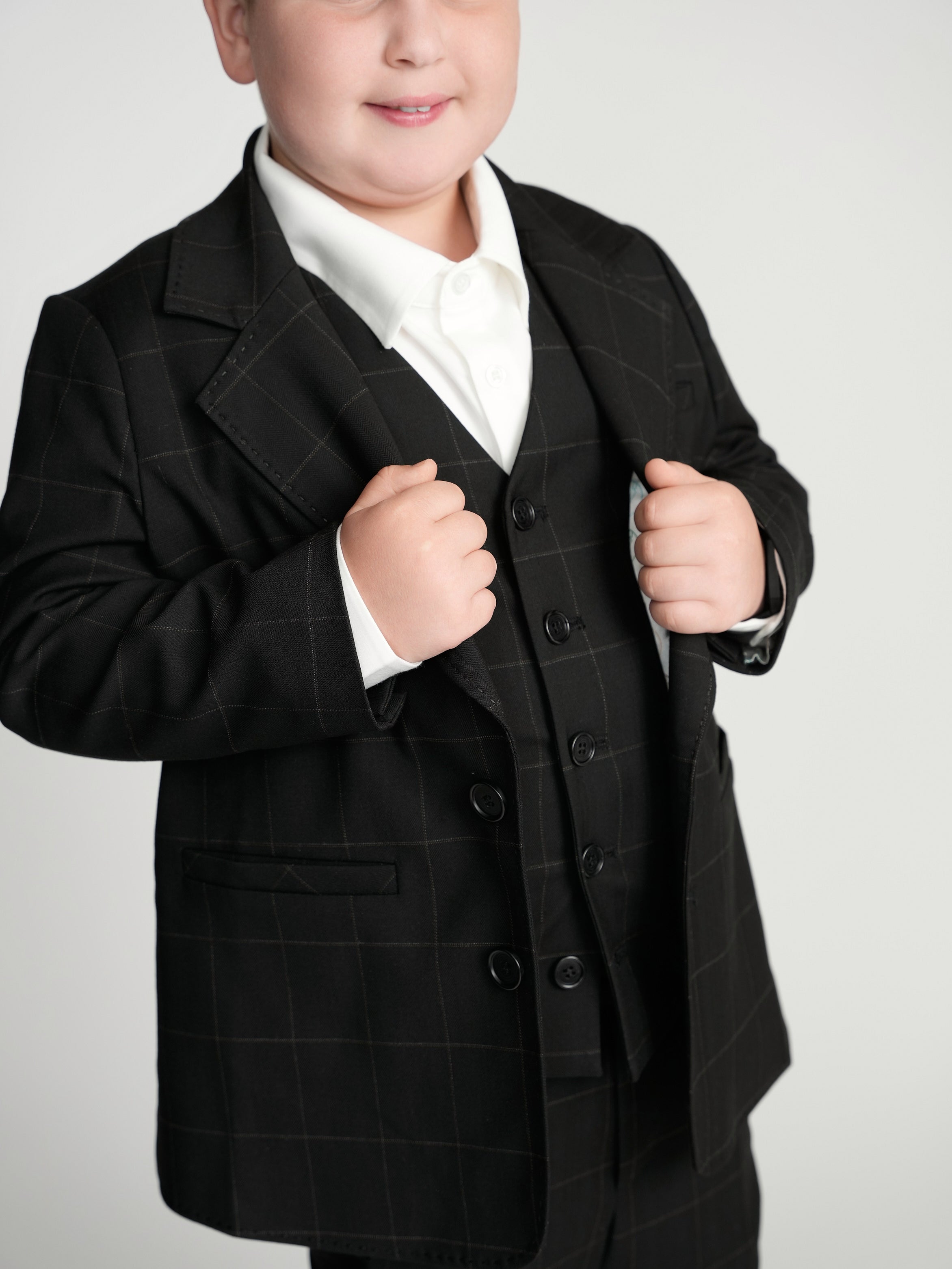 Black Windowpane Dress Blazer