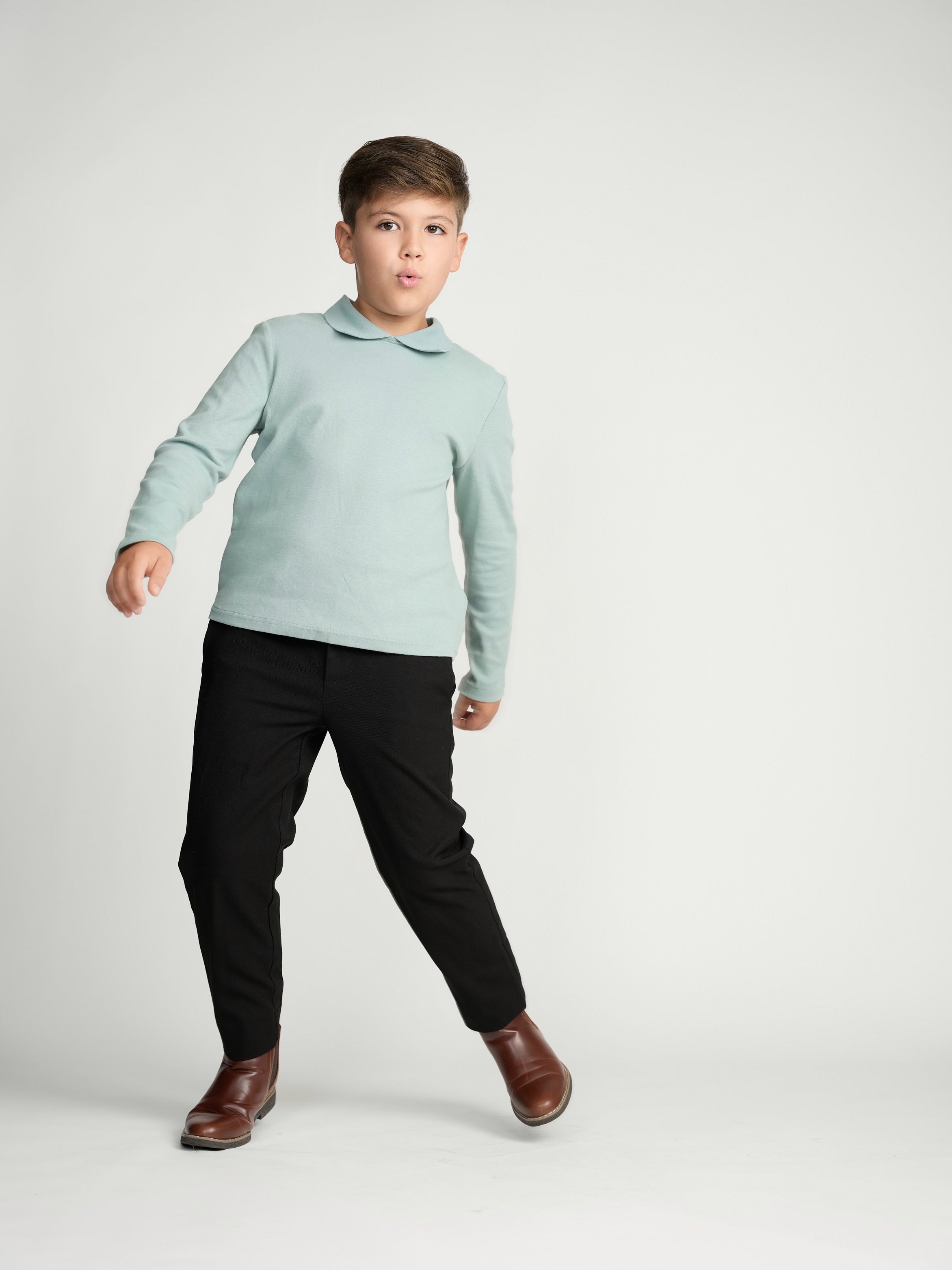 Seafoam Collar Top (Long Sleeve)